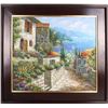 Image 1 : A MEDITERANEAN VILLAGE OIL ON CANVAS SIGNED