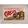 Image 1 : CLYDE BEATTY-COLE BROS. VINTAGE CIRCUS POSTER