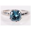Image 1 : 18K WHITE GOLD NATURAL BLUE DIAMOND LADIES RING