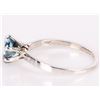 Image 2 : 18K WHITE GOLD NATURAL BLUE DIAMOND LADIES RING