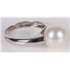 Image 1 : 18K WHITE GOLD PEARL LADIES RING