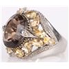 Image 2 : TOURMALINE & SPINEL STERLING ORNATE LADIES RING