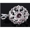 Image 3 : 10K WG TOURMALINE SAPPHIRE DIAMOND LADIES PENDANT