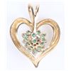 Image 2 : 10K YELLOW GOLD DIAMOND LADIES HEART PENDANT