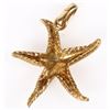 Image 2 : 18K YELLOW GOLD GREEN ENAMELED STARFISH PENDANT