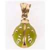 Image 2 : 18K GOLD & ENAMEL YELLOW LADYBUG PENDANT