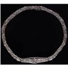 Image 2 : 14K WHITE GOLD DIAMOND SAPPHIRE FILIGREE BRACELET