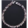 Image 2 : 14K WHITE GOLD RUBY DIAMOND LADIES BRACELET