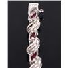 Image 3 : 14K WHITE GOLD RUBY DIAMOND LADIES BRACELET