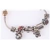 Image 2 : 14K GOLD & STERLING SILVER PANDORA CHARM BRACELET