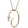 Image 1 : 18K YELLOW GOLD SAPPHIRE LADIES NECKALCE & PENDANT
