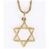 Image 1 : 18K GOLD STAR OF DAVID NECKLACE AND PENDANT