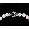 Image 3 : 18K WHITE GOLD PEARL DIAMOND LADIES NECKLACE