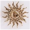 Image 3 : 14K YELLOW GOLD FULL ROUND DIAMOND LADIES BROOCH