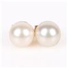 Image 2 : 14K YELLOW GOLD PEARL LADIES EARRINGS