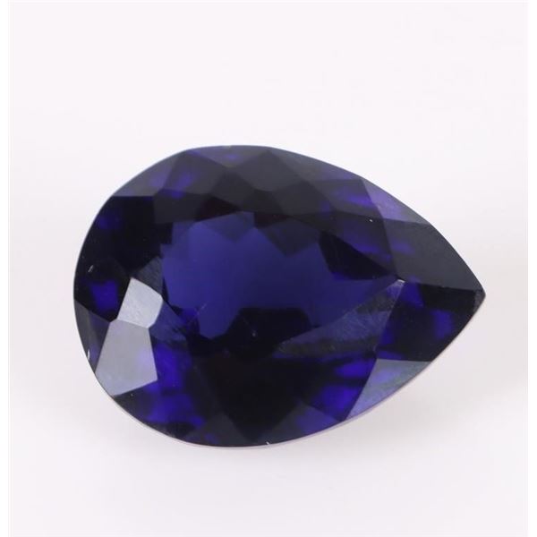31.90CT LARGE PEAR-CUT DARK BLUE LOOSE SAPPHIRE