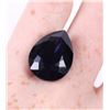 Image 4 : 31.90CT LARGE PEAR-CUT DARK BLUE LOOSE SAPPHIRE