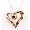 Image 1 : 10K YELLOW GOLD HEART LADIES NECKLACE