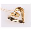 Image 2 : 10K YELLOW GOLD HEART LADIES NECKLACE