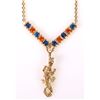 Image 1 : UF GATORS 14K GOLD  LADIES NECKLACE W/ SAPPHIRES