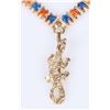 Image 2 : UF GATORS 14K GOLD  LADIES NECKLACE W/ SAPPHIRES