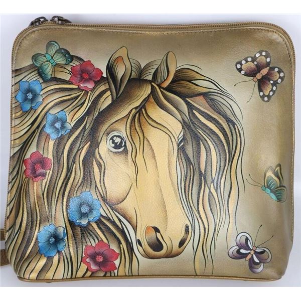 ANUSCHKA GOLDEN HORSE CROSSBODY PURSE NEW