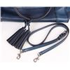 Image 6 : COACH RIBBED NAVY BLUE LARGE HANDBAG