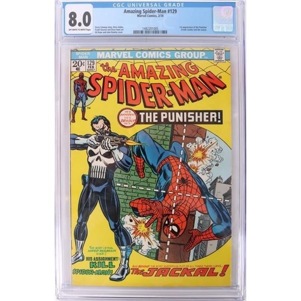 AMAZING SPIDER-MAN #129 (1ST APP PUNISHER) CGC 8.0
