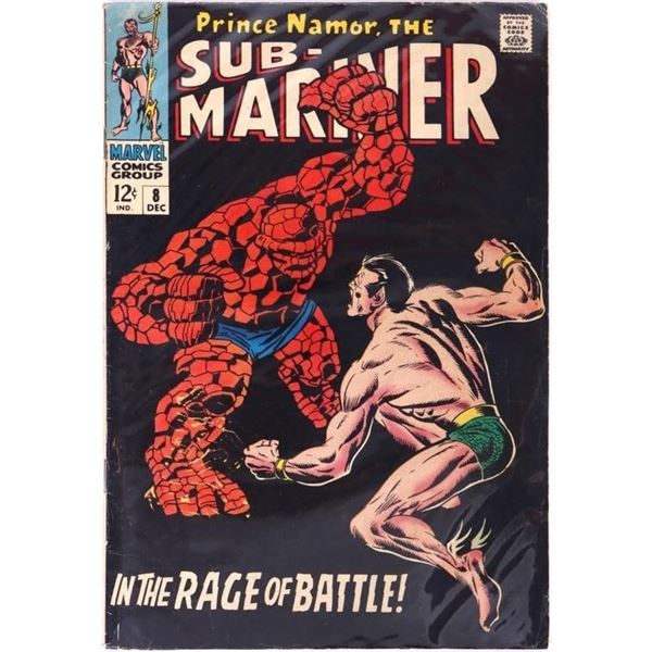 SUB-MARINER #8 VS THE THING 1968 MARVEL
