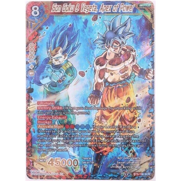 DRAGON BALL TCG SON GOKU&VEGETA, APEX OF POWER