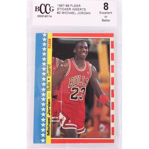 1987-88 FLEER STICKER INSERTS #2 MICHAEL JORDAN 8
