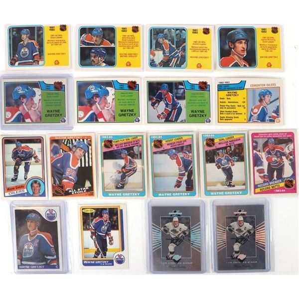 WAYNE GRETZKY COLLECTIBLE CARDS (17) 1982-1995