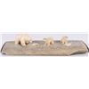 Image 1 : INUIT CARVED POLAR BEARS ON ANTLER BASE C. 1960-70