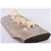 Image 2 : INUIT CARVED POLAR BEARS ON ANTLER BASE C. 1960-70