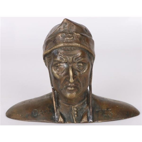 BRONZE BUST OF ITALIAN POET DANTE ALIGHIERI