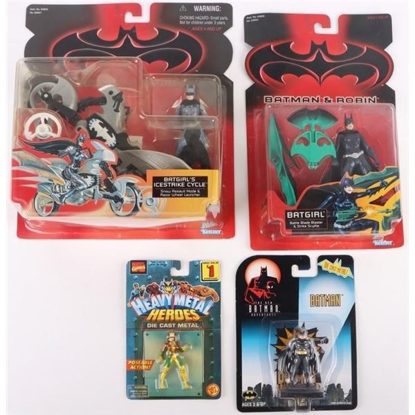 1997 DC & MARVEL HERO FIGURES - LOT OF 4