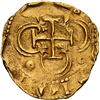 Image 2 : SPAIN, Seville, gold cob 2 escudos, Philip II, assayer Gothic D below mintmark S to left, denominati