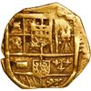 Image 1 : SPAIN, Seville, gold cob 2 escudos, Charles II, assayer not visible, obverse struck from 4 escudos d