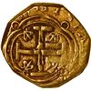 Image 2 : COLOMBIA, Bogotá, gold cob 2 escudos, 1645, assayer not visible (R) to right, mintmark NR to left, r