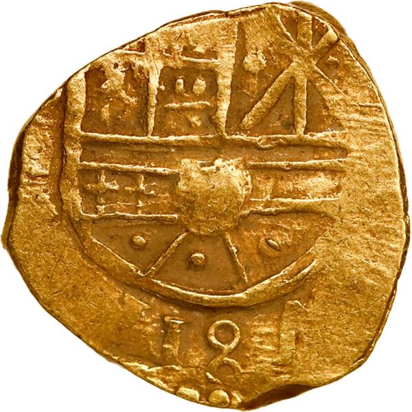 COLOMBIA, Bogotá, gold cob 2 escudos, 1699/8 (AR8E), rare.