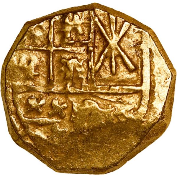 COLOMBIA, Bogotá, gold cob 2 escudos, (1704), no assayer (Arce).