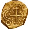 Image 2 : COLOMBIA, Bogotá, gold cob 2 escudos, (1709) no assayer (Arce), ball-tipped cross.