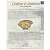Image 3 : Quarter cut of a gold disk ingot, 952 grams, marked twice w/fineness XIIIo (13.25K), ex-1715 Fleet.