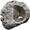 Image 2 : Small silver "plata corriente" piece cut from a "splash" ingot, marked with Charles I tax stamp, 12.