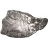 Image 2 : Small silver "plata corriente" piece cut from a "splash" ingot with partial tax stamp, 11.81 grams, 