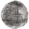 Image 2 : SPAIN, Seville, cob 8 reales, Philip II, assayer Gothic D at 4 o'clock outside tressure on reverse.