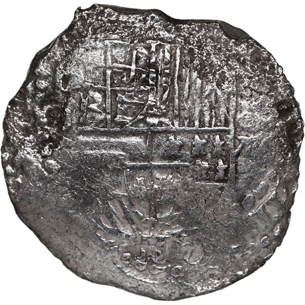 BOLIVIA, Potosí, cob 8 reales, Philip III, assayer Q, no Grade on certificate.