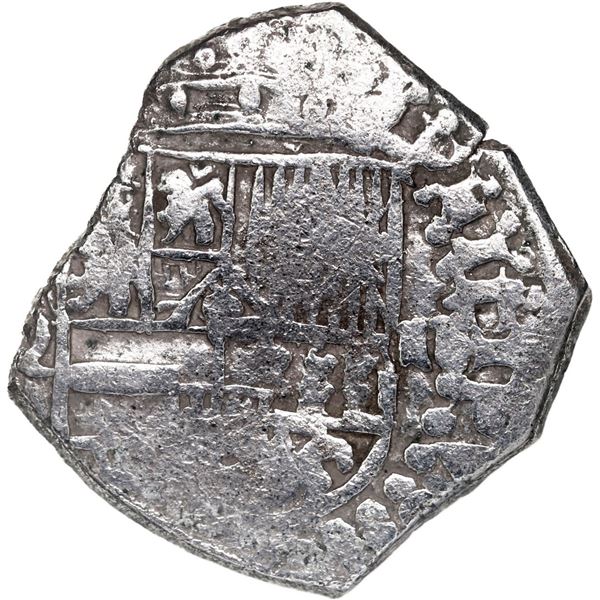 BOLIVIA, Potosí, cob 4 reales, Philip III, assayer Q, Grade 3.