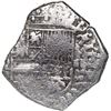 Image 1 : BOLIVIA, Potosí, cob 4 reales, Philip III, assayer Q, Grade 3.