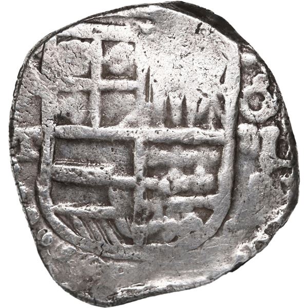 BOLIVIA, Potosí, cob 4 reales, Philip III, 1620 T, Grade 1.